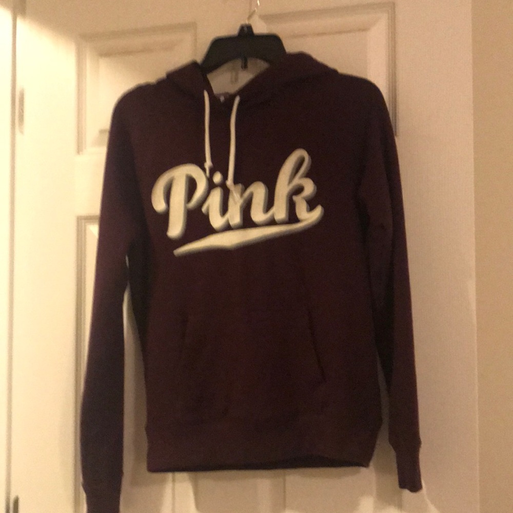 Pink hooded sweatshirt